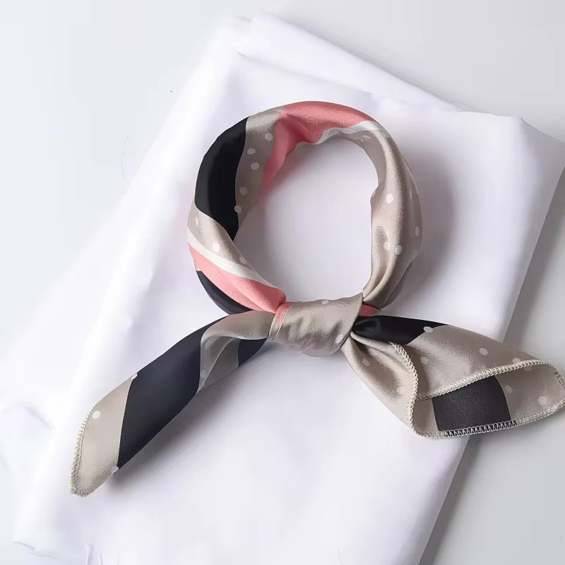 ELEVAIRE Classic Luxe Silk Scarf – Elegant Multi-Tone Accessory
