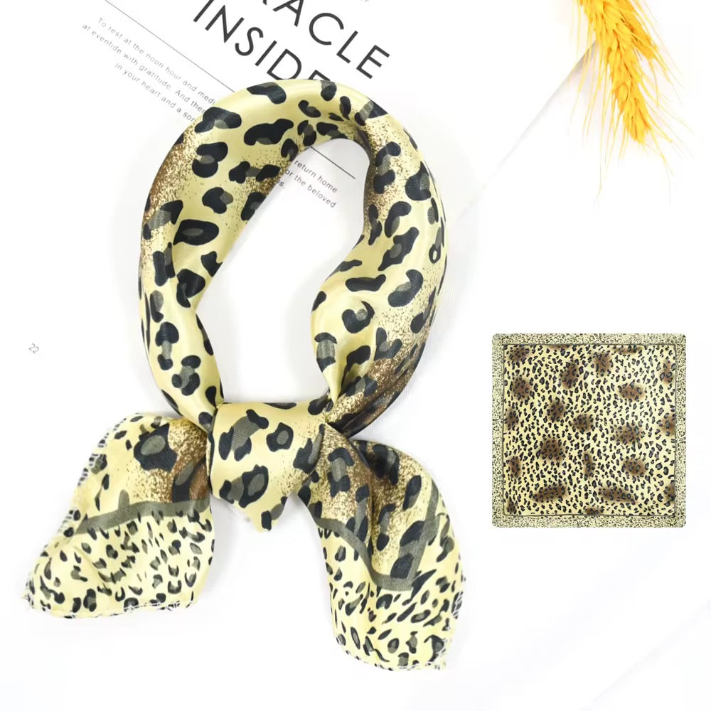 Elevaire Golden Leopard Silk Scarf