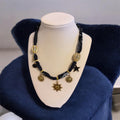 Elevaire Bohemian Charm Bandana Necklace – Midnight Noir Edition