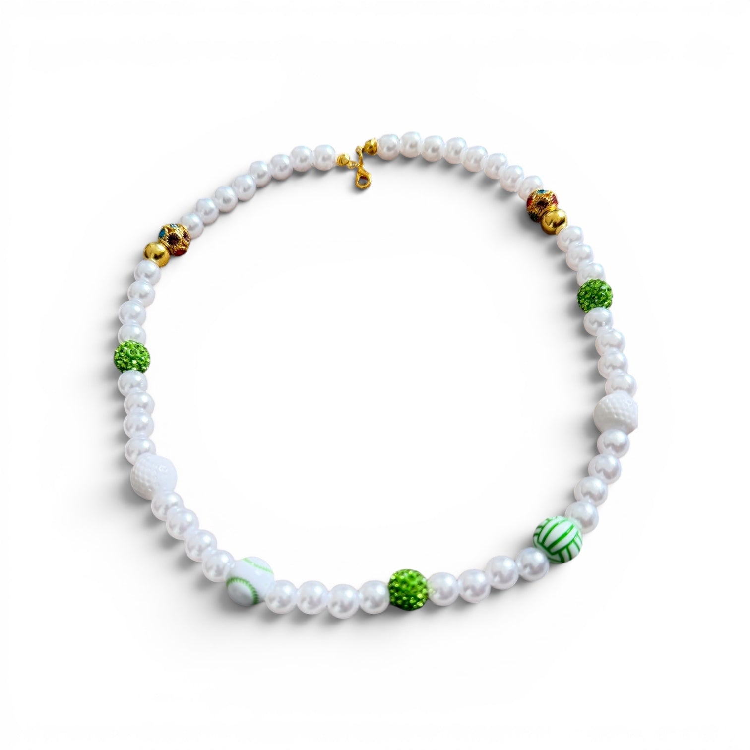 Elevaire Emerald Luxe Beaded Necklace