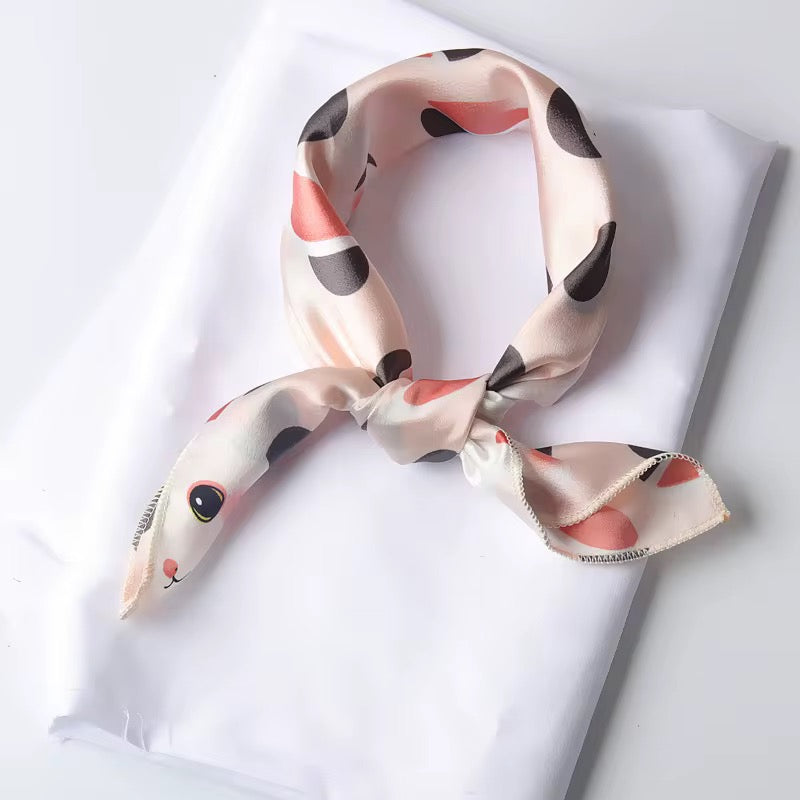 ELEVAIRE Soft Print Silk Scarf – Elegant Everyday Accessory