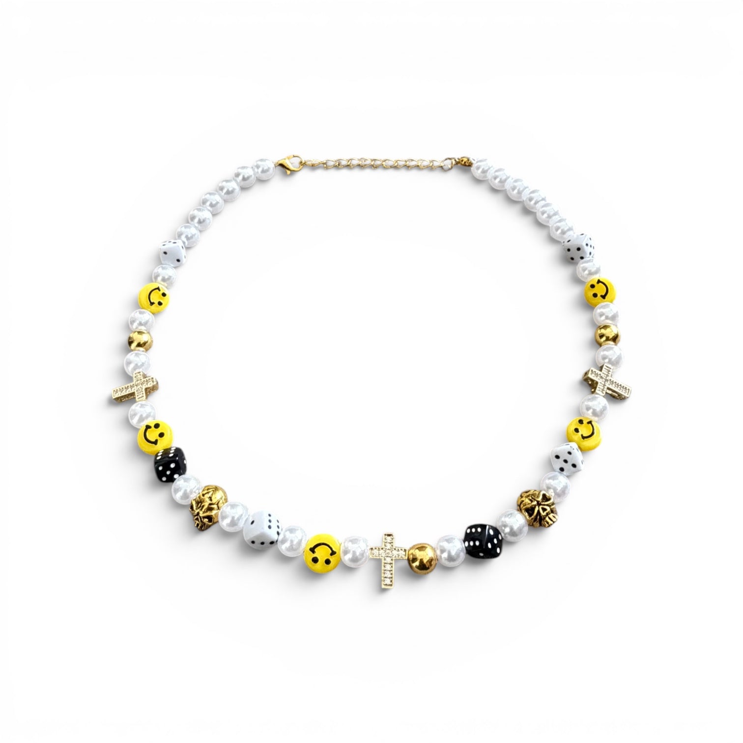 Elevaire Multi Charm Bead Necklace ⚫✨