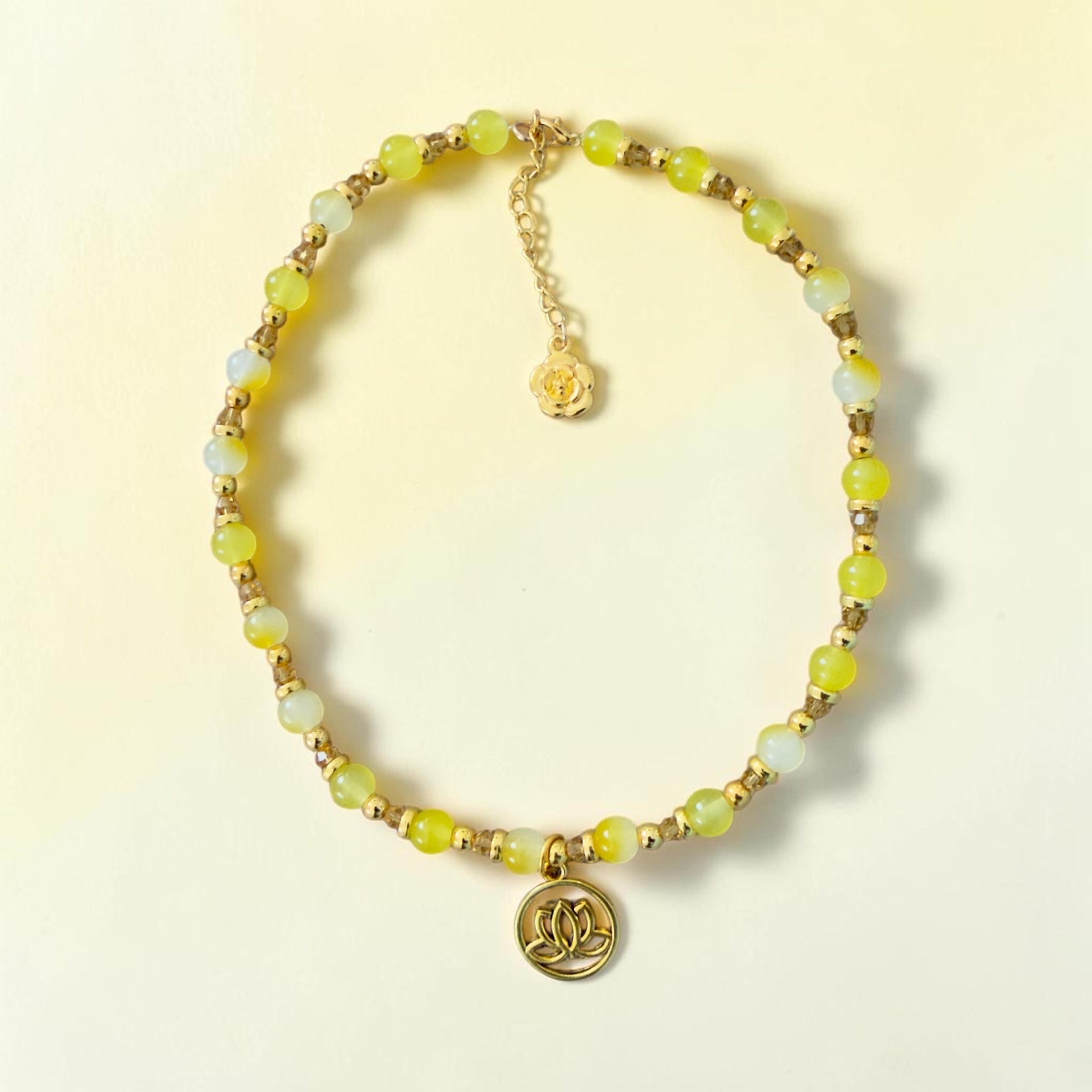 Elevaire Radiance Lotus Beaded Necklace