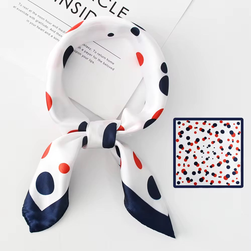 Elevaire Rouge Bleu Signature Silk Scarf