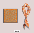 Elevaire Orange Paisley Satin Head & Neck Scarf