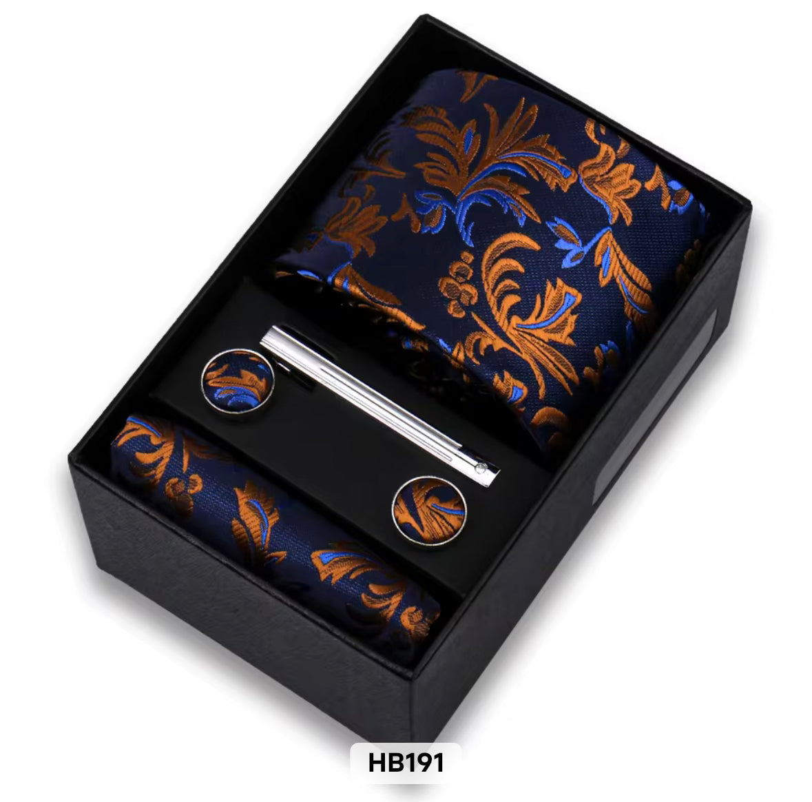 ELEVAIRE Luxury Tie Gift Set – Silk Tie, Cufflinks & Tie Clip