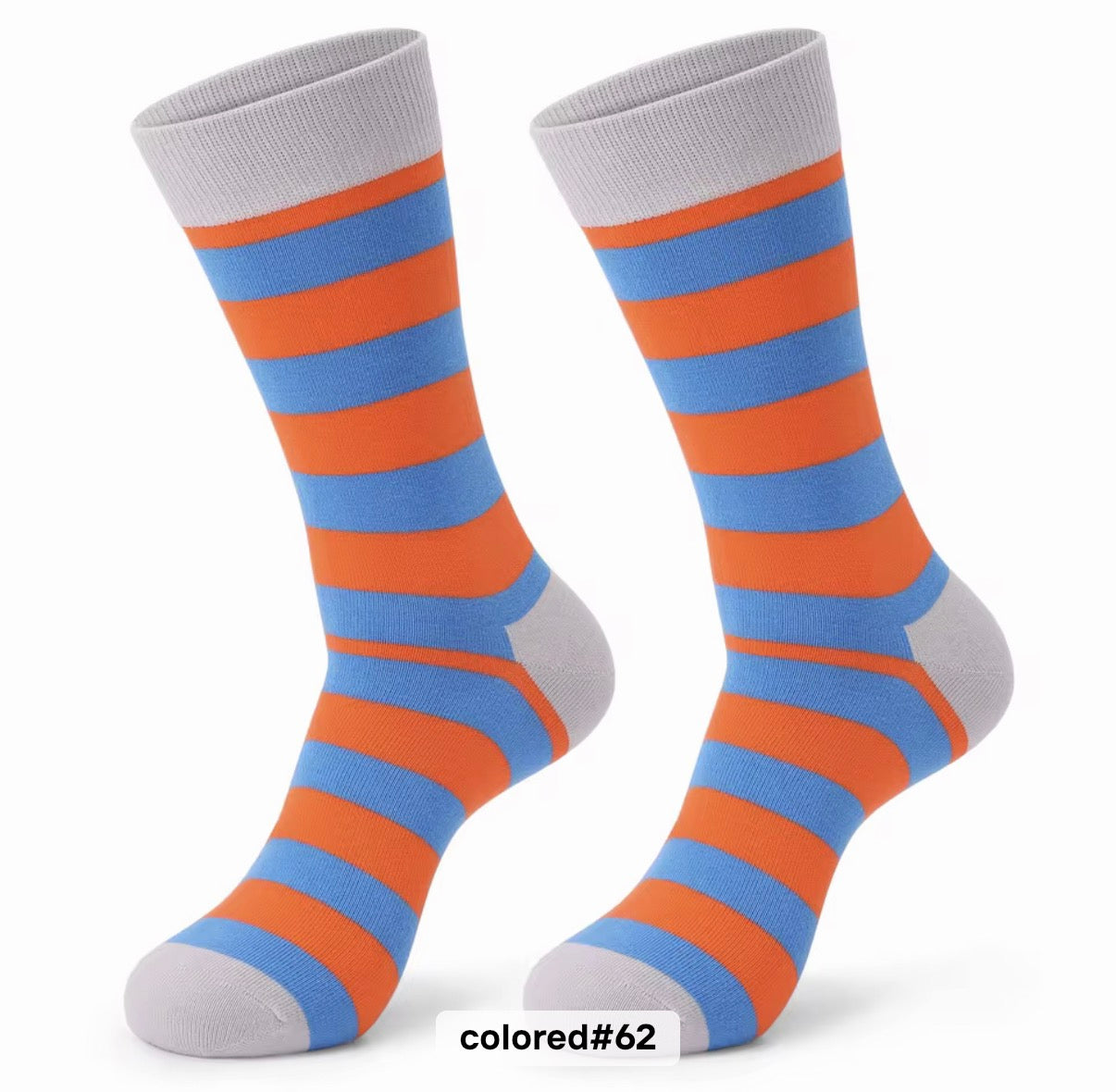 ELEVAIRE Striped Premium Socks – Orange & Blue