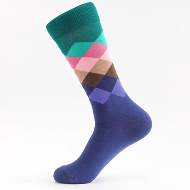 ELEVAIRE Men’s Modern Argyle Dress Socks
