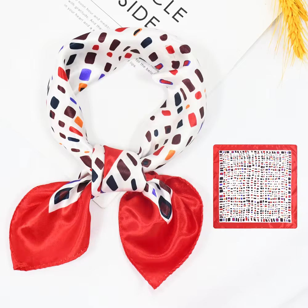 Elevaire Rouge Mosaic Silk Scarf